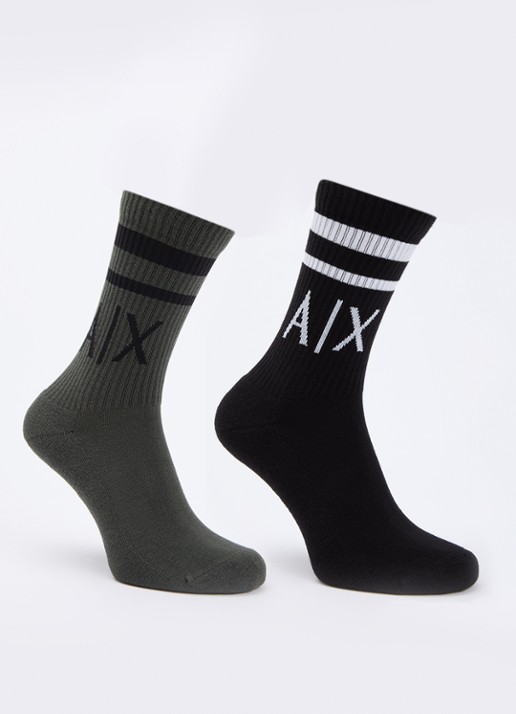 Armani Sokken met logoprint in 2-pack