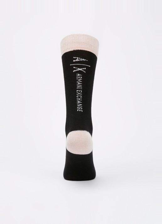 Armani Sokken met logoprint - voorkant 2 zwart
