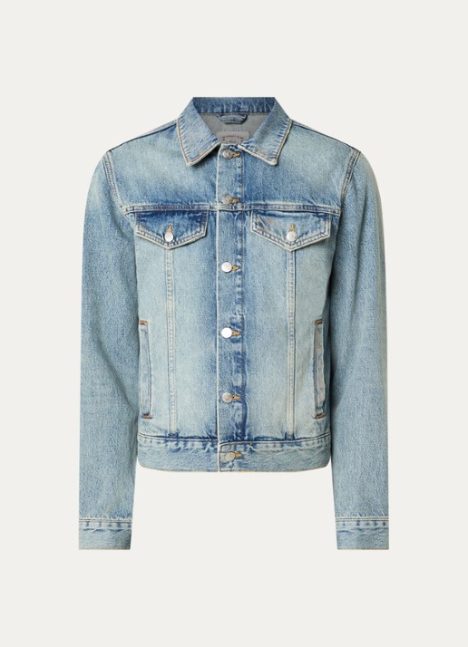 Armani Spijkerjas met borst- en steekzakken - voorkant 2 lichtblauw