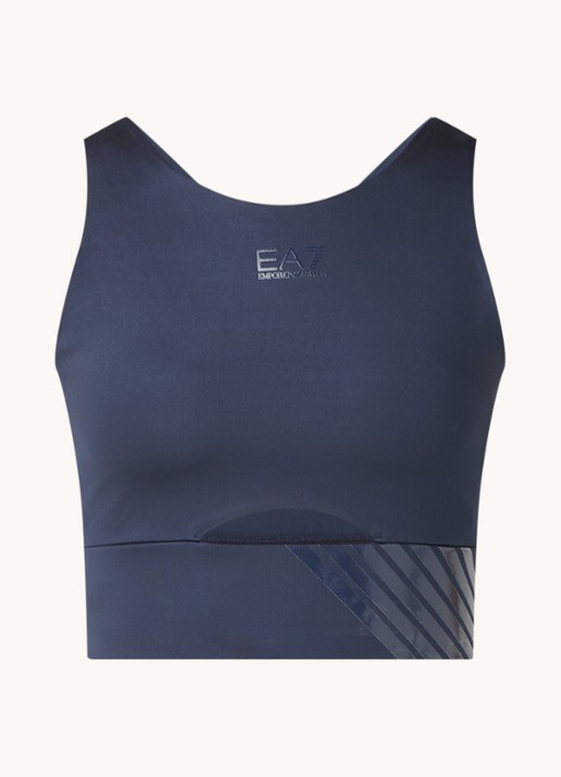 Armani Sport bh met light support en logo - voorkant donkerblauw