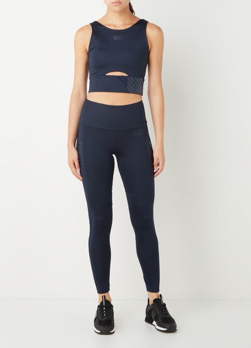 Armani Sport bh met light support en logo - voorkant 2 donkerblauw