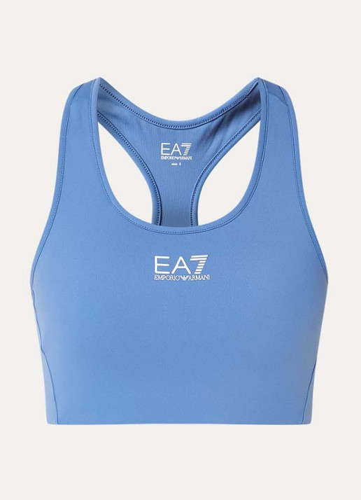 Armani Sport bh met medium support en logo - voorkant 2 donkerblauw