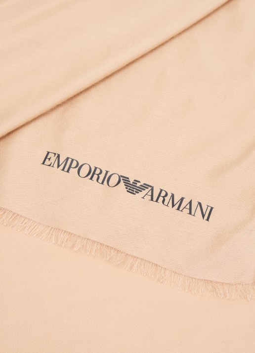 Armani Stole sjaal 180 x 79 cm - detail 3 lichtbruin