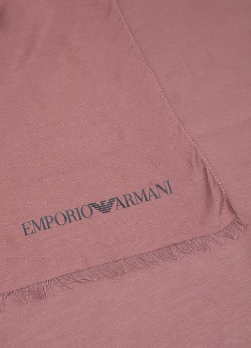 Armani Stole sjaal 180 x 79 cm - detail 3 donkerbruin