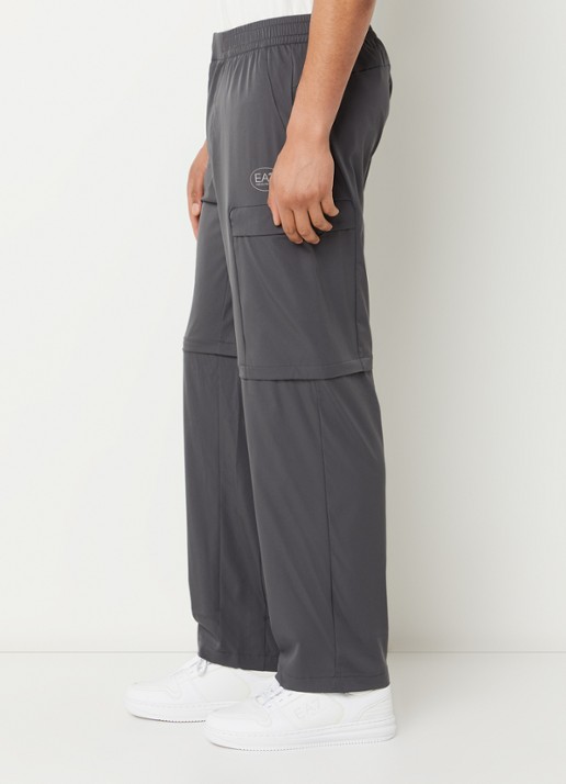 Armani Straight fit broek met logo en steekzakken - detail 6 antraciet