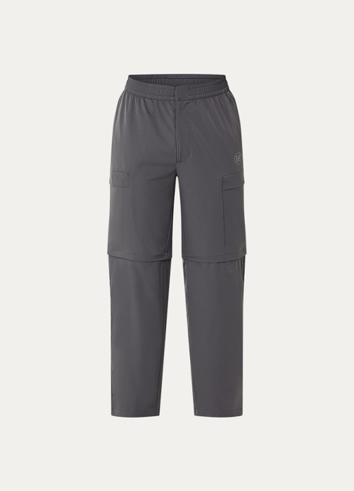 Armani Straight fit broek met logo en steekzakken - voorkant 2 antraciet