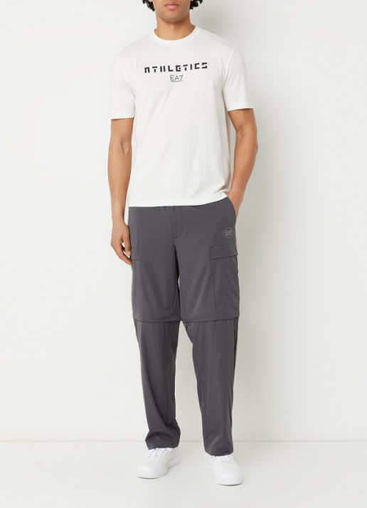 Armani Straight fit broek met logo en steekzakken - voorkant 4 antraciet