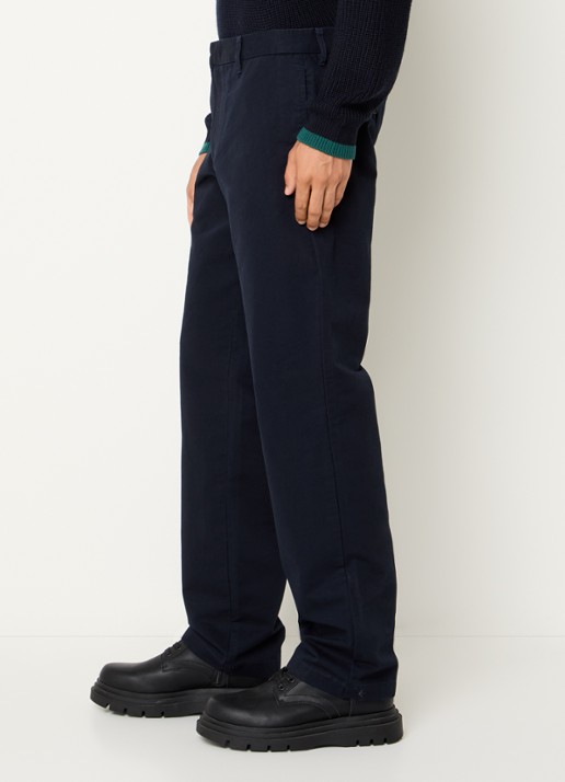 Armani Straight fit broek met steekzakken - detail 5 donkerblauw