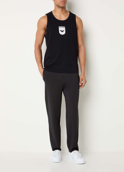 Armani Straight fit broek met steekzakken - voorkant 4 antraciet