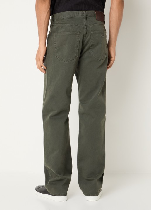 Armani Straight fit broek met steekzakken - achterkant 5 groen