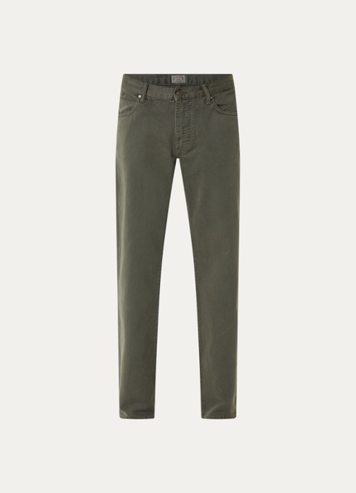 Armani Straight fit broek met steekzakken - voorkant 3 groen