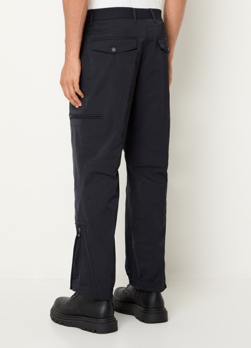 Armani Straight fit cargobroek met steekzakken - achterkant donkerblauw
