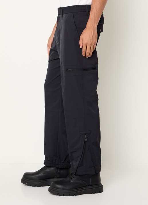 Armani Straight fit cargobroek met steekzakken - detail 3 donkerblauw