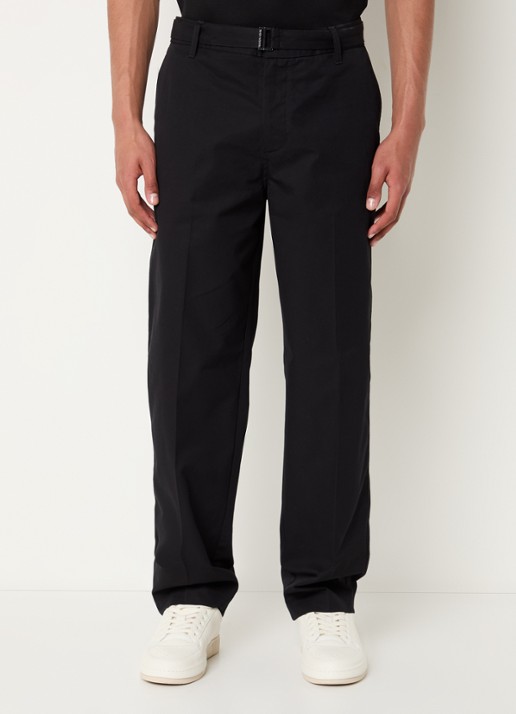 Armani Straight fit chino met ceintuur en steekzakken