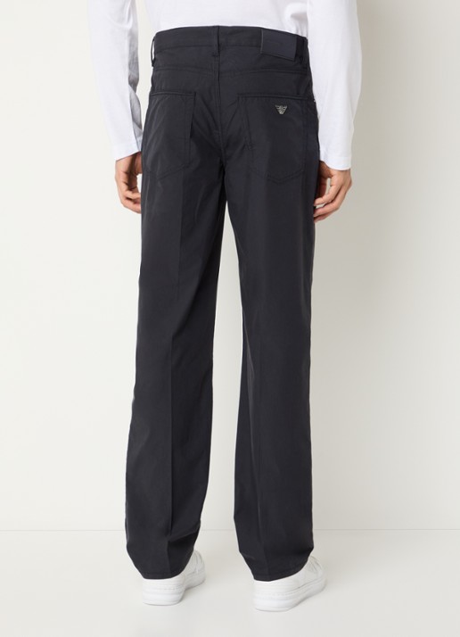 Armani Straight fit chino met steekzakken - achterkant 3 donkerblauw