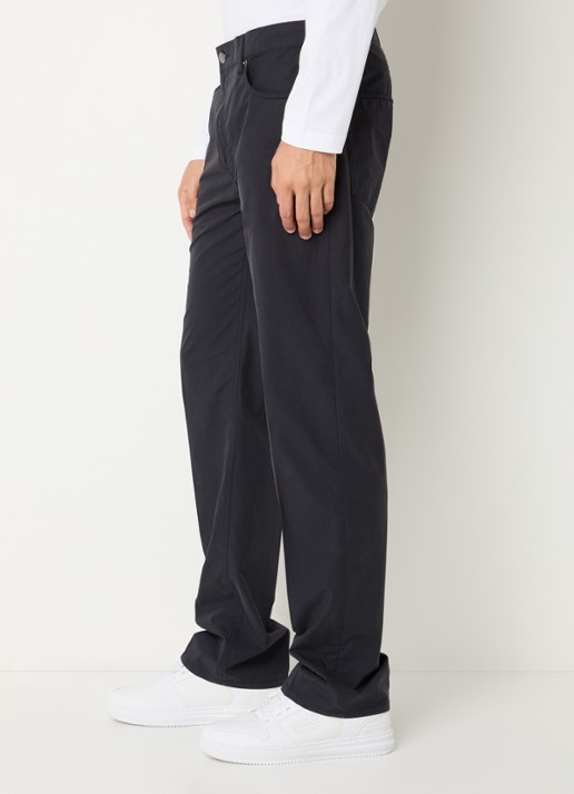 Armani Straight fit chino met steekzakken - detail 5 donkerblauw