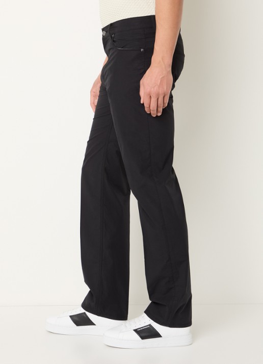 Armani Straight fit chino met steekzakken - detail 5 zwart