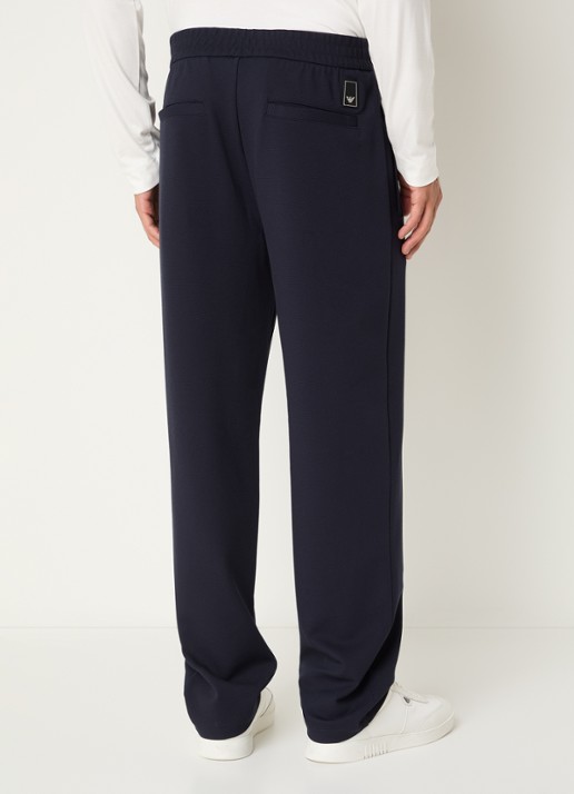 Armani Straight fit chino met steekzakken - achterkant donkerblauw