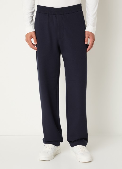 Armani Straight fit chino met steekzakken - detail 4 donkerblauw