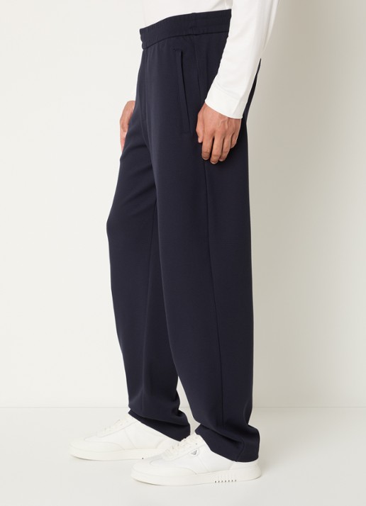 Armani Straight fit chino met steekzakken - detail 5 donkerblauw