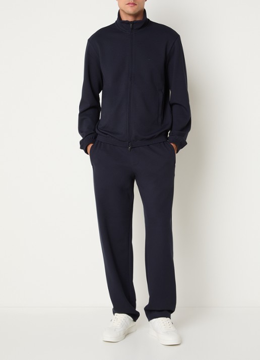Armani Straight fit chino met steekzakken - voorkant 3 donkerblauw