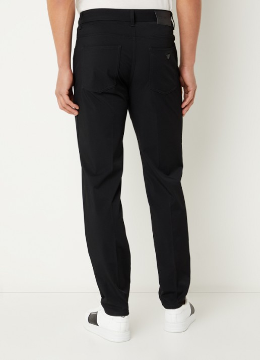 Armani Straight fit chino met steekzakken - achterkant zwart