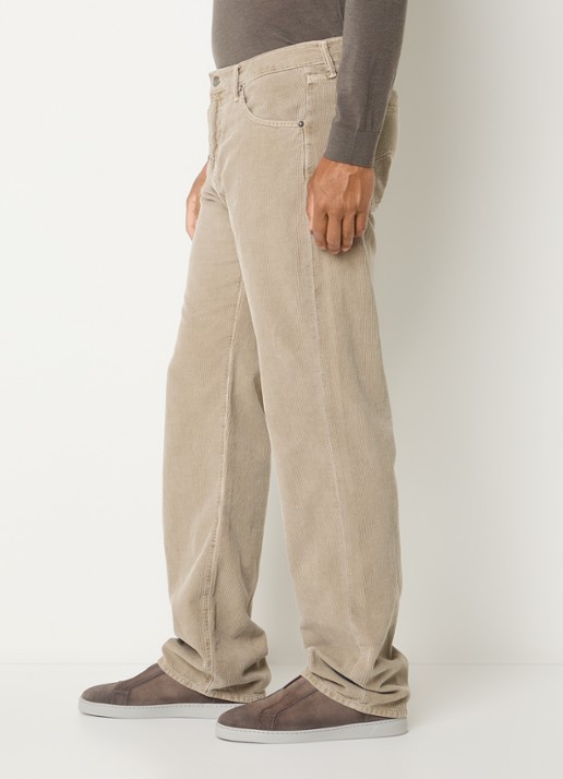 Armani Straight fit chino van corduroy  - detail 4 beige