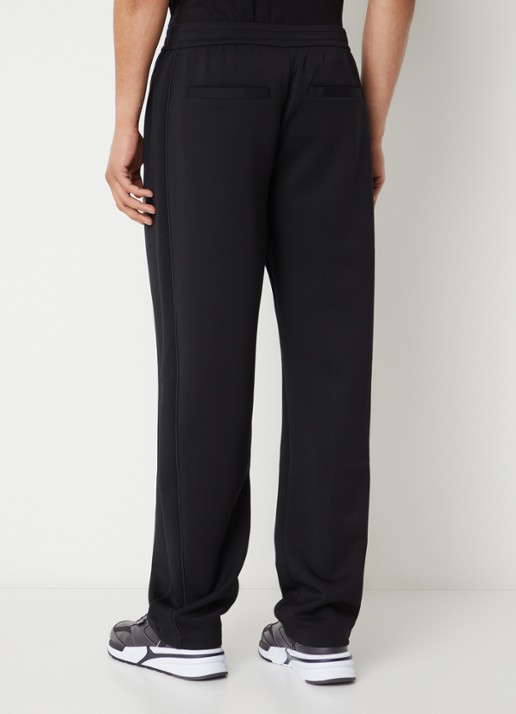 Armani Straight fit joggingbroek met logo - achterkant 3 zwart