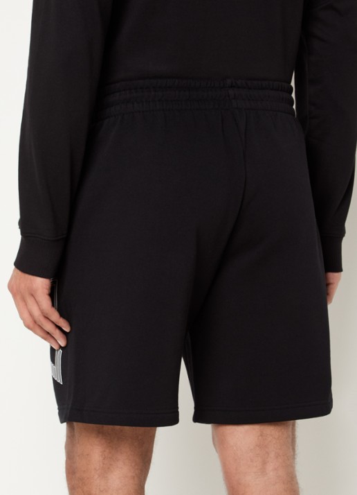 Armani Straight fit joggingbroek met trekkoord en logo - achterkant zwart
