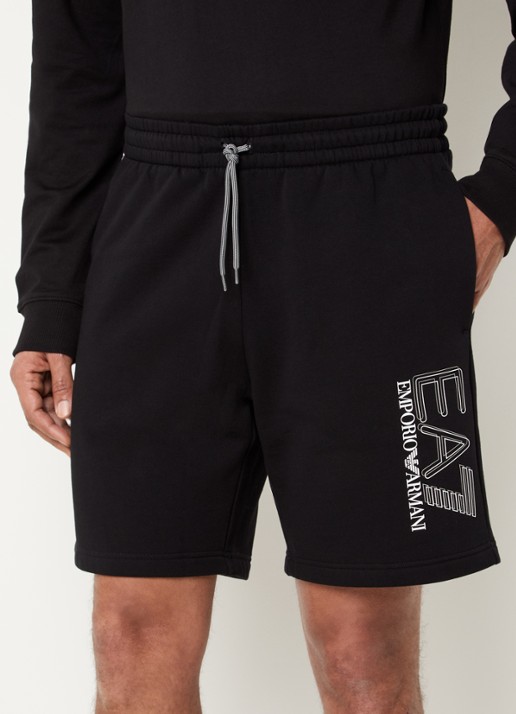 Armani Straight fit joggingbroek met trekkoord en logo