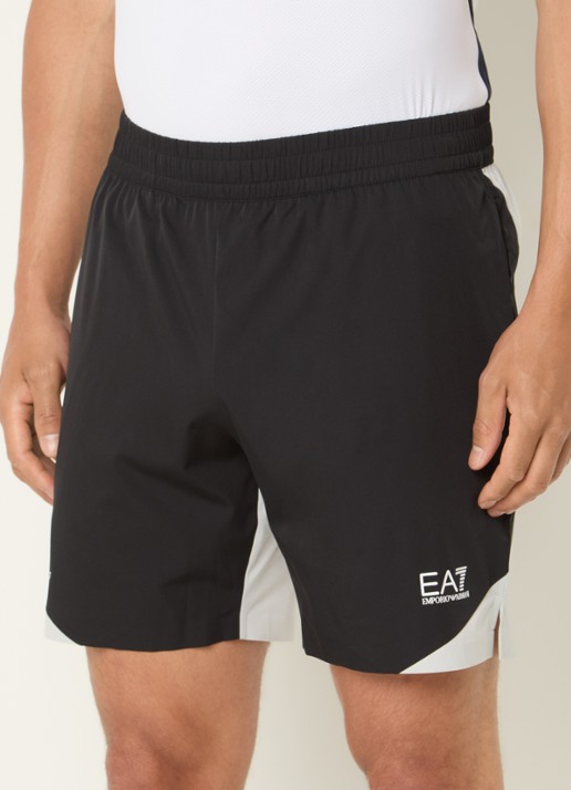 Armani Straight fit korte broek met logo en steekzakken