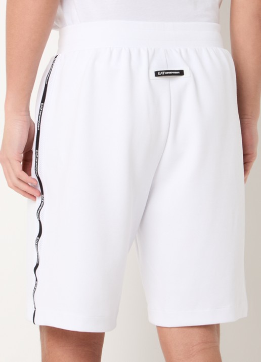 Armani Straight fit korte broek met logo - achterkant wit