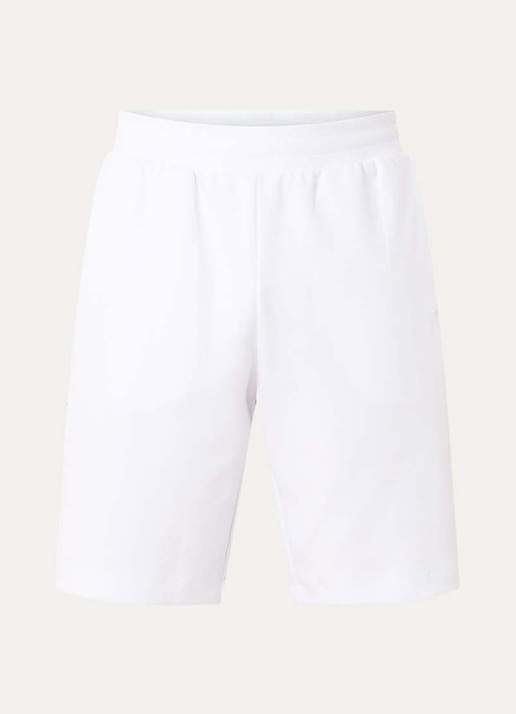 Armani Straight fit korte broek met logo - voorkant 3 wit