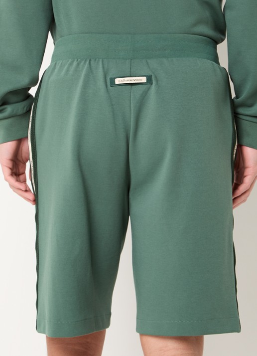 Armani Straight fit korte broek met logo - achterkant 4 grijsmele