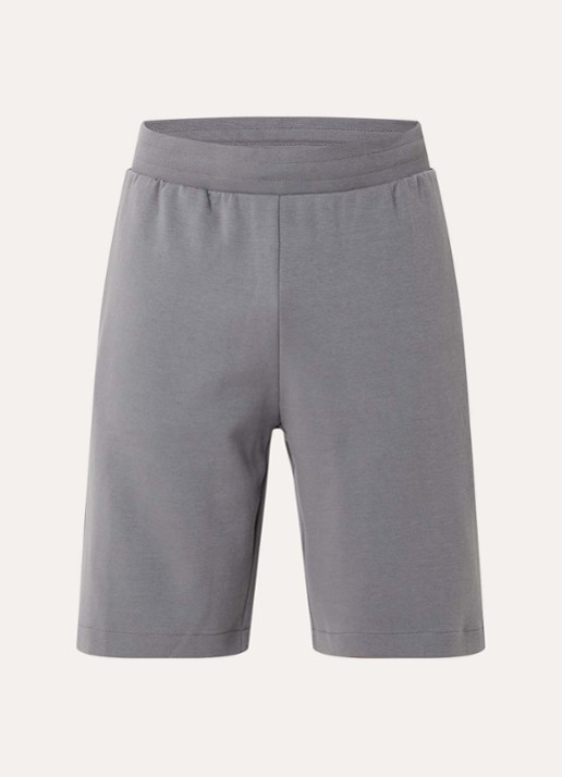 Armani Straight fit korte broek met logo - voorkant 2 creme