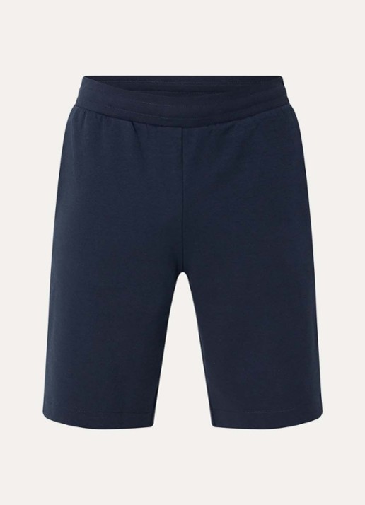 Armani Straight fit korte broek met logo - voorkant 2 armani blue / blauw