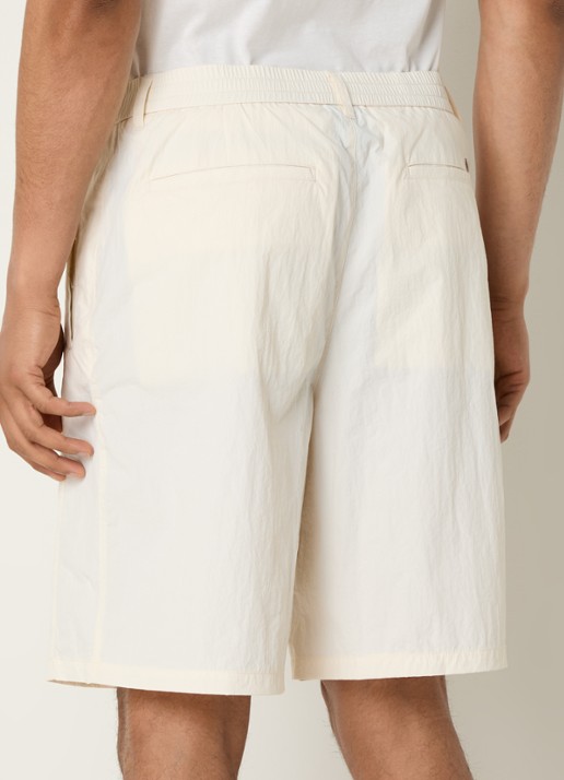 Armani Straight fit korte broek met steekzakken - achterkant 3 creme