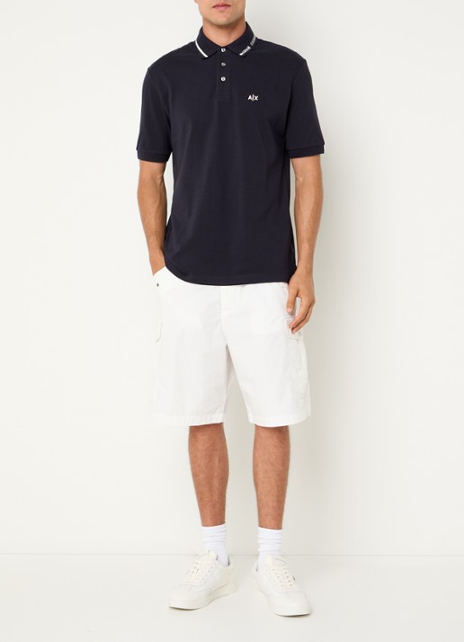 Armani Straight fit korte broek met steekzakken - voorkant 4 wit
