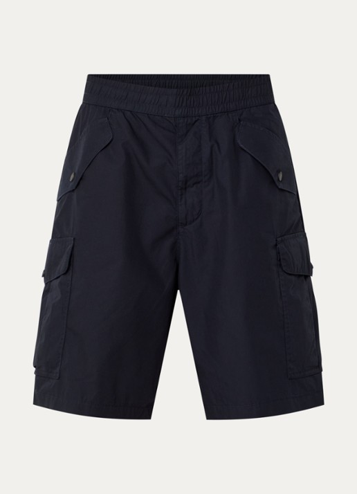 Armani Straight fit korte broek met steekzakken - voorkant 2 donkerblauw