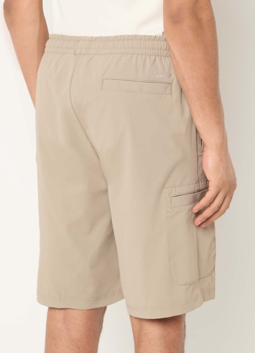 Armani Straight fit korte broek met steekzakken - achterkant beige