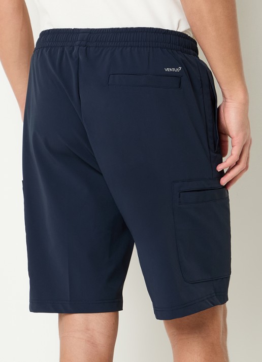 Armani Straight fit korte broek met steekzakken - achterkant 4 donkerblauw