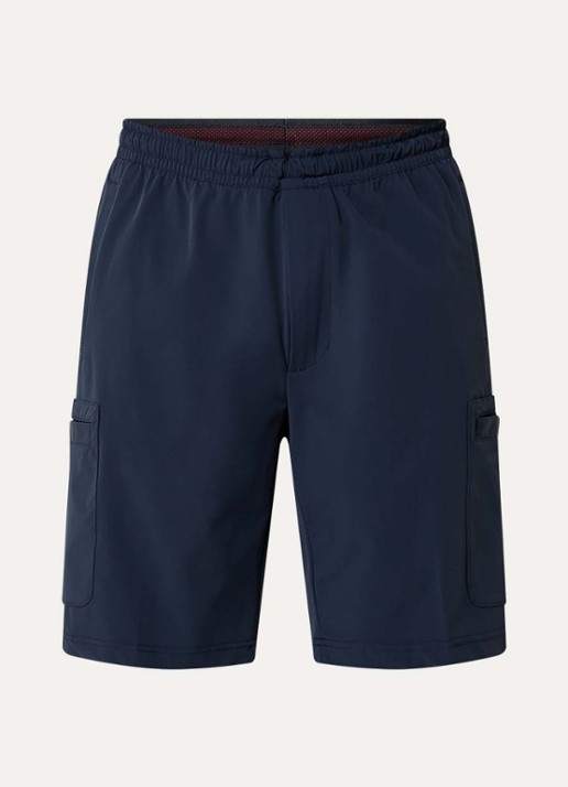 Armani Straight fit korte broek met steekzakken - voorkant 2 donkerblauw