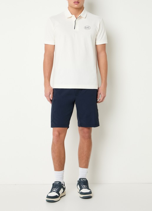 Armani Straight fit korte broek met steekzakken - voorkant 3 donkerblauw