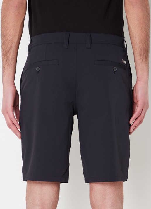 Armani Straight fit korte chino met stretch en steekzakken - achterkant 3 donkerblauw