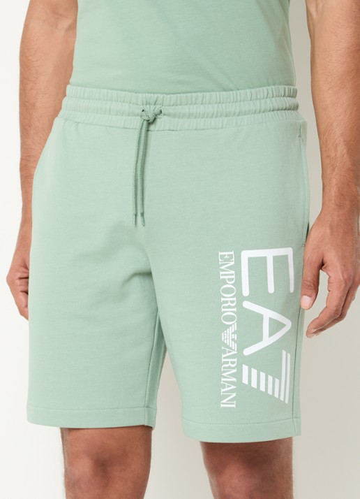 Armani Straight fit korte joggingbroek met logo en steekzakken