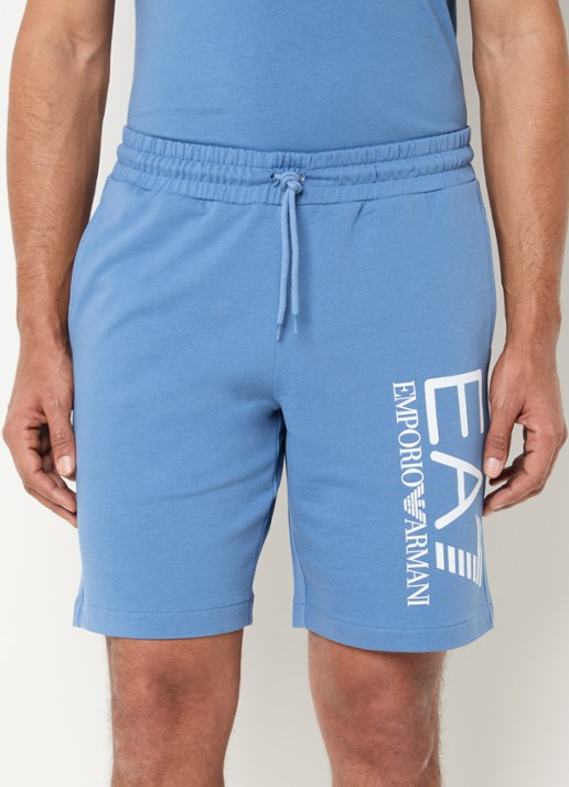 Armani Straight fit korte joggingbroek met logo en steekzakken