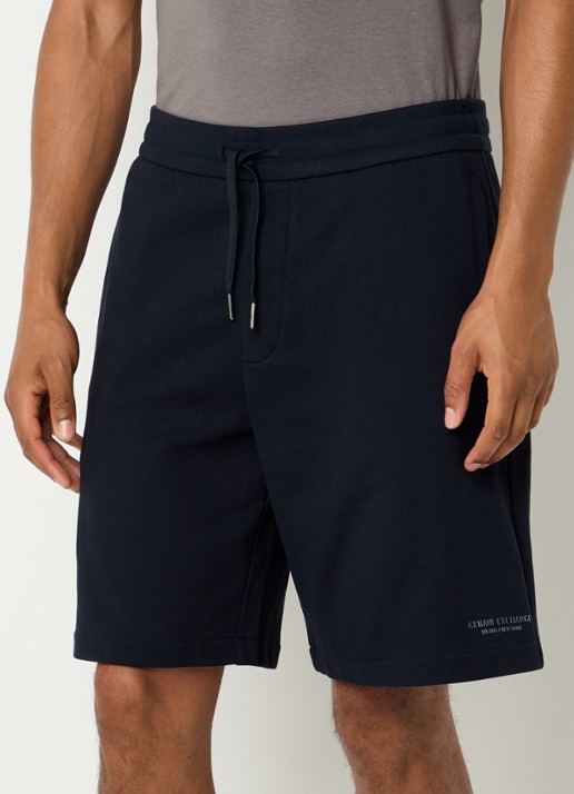 Armani Straight fit korte joggingbroek met logo