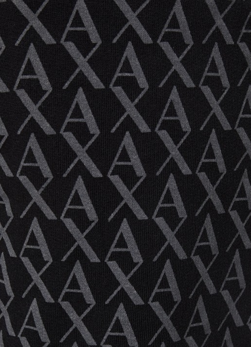 Armani Straight fit korte joggingbroek met logoprint en trekkoord - detail 5 zwart