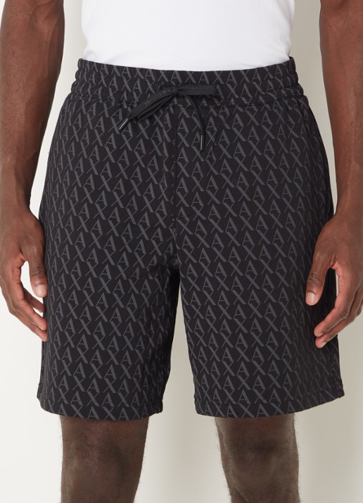 Armani Straight fit korte joggingbroek met logoprint