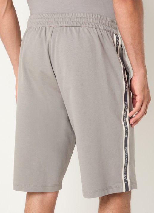 Armani Straight fit korte joggingbroek met logoprint - achterkant 3 blauw